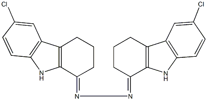 6-chloro-2,3,4,9-tetrahydro-1H-carbazol-1-one (6-chloro-2,3,4,9-tetrahydro-1H-carbazol-1-ylidene)hydrazone Struktur