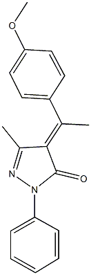 4-[1-(4-methoxyphenyl)ethylidene]-5-methyl-2-phenyl-2,4-dihydro-3H-pyrazol-3-one Structure