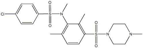4-chloro-N-{2,6-dimethyl-3-[(4-methyl-1-piperazinyl)sulfonyl]phenyl}-N-methylbenzenesulfonamide,683807-91-2,结构式