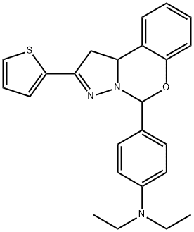 N,N-diethyl-N-{4-[2-(2-thienyl)-1,10b-dihydropyrazolo[1,5-c][1,3]benzoxazin-5-yl]phenyl}amine Structure