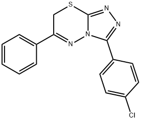 3-(4-chlorophenyl)-6-phenyl-7H-[1,2,4]triazolo[3,4-b][1,3,4]thiadiazine,68469-09-0,结构式