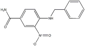 4-(benzylamino)-3-nitrobenzamide Struktur