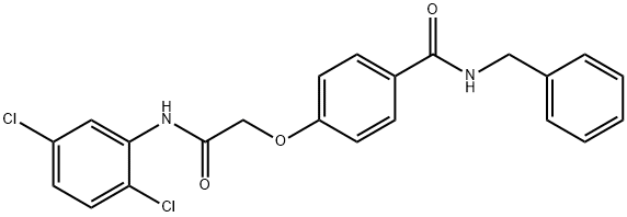 N-benzyl-4-[2-(2,5-dichloroanilino)-2-oxoethoxy]benzamide,685537-42-2,结构式