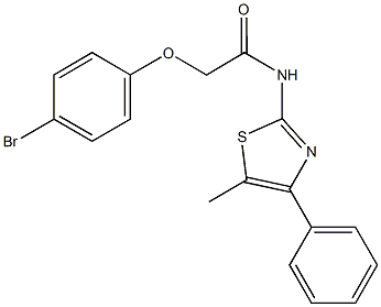 2-(4-bromophenoxy)-N-(5-methyl-4-phenyl-1,3-thiazol-2-yl)acetamide Structure