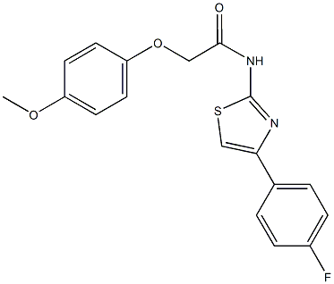 N-[4-(4-fluorophenyl)-1,3-thiazol-2-yl]-2-(4-methoxyphenoxy)acetamide Structure