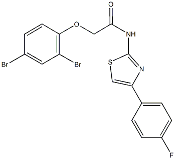 685548-35-0 2-(2,4-dibromophenoxy)-N-[4-(4-fluorophenyl)-1,3-thiazol-2-yl]acetamide