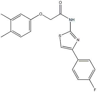 2-(3,4-dimethylphenoxy)-N-[4-(4-fluorophenyl)-1,3-thiazol-2-yl]acetamide Structure