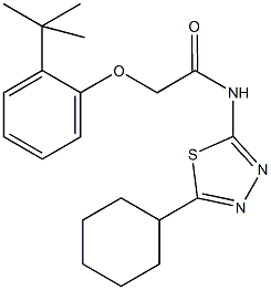 685553-29-1 2-(2-tert-butylphenoxy)-N-(5-cyclohexyl-1,3,4-thiadiazol-2-yl)acetamide