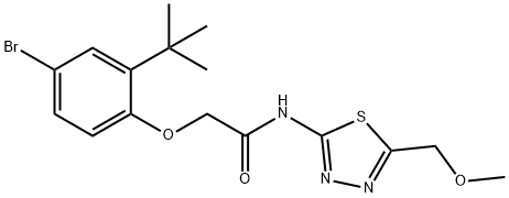 2-(4-bromo-2-tert-butylphenoxy)-N-[5-(methoxymethyl)-1,3,4-thiadiazol-2-yl]acetamide Structure
