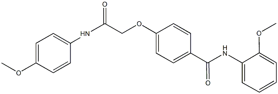 4-[2-(4-methoxyanilino)-2-oxoethoxy]-N-(2-methoxyphenyl)benzamide 结构式