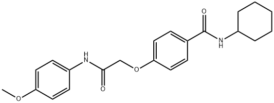 N-cyclohexyl-4-[2-(4-methoxyanilino)-2-oxoethoxy]benzamide 结构式