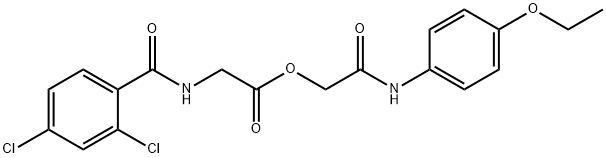 2-(4-ethoxyanilino)-2-oxoethyl [(2,4-dichlorobenzoyl)amino]acetate Structure