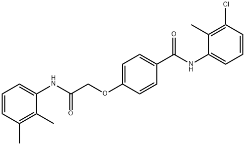 N-(3-chloro-2-methylphenyl)-4-[2-(2,3-dimethylanilino)-2-oxoethoxy]benzamide,685839-48-9,结构式