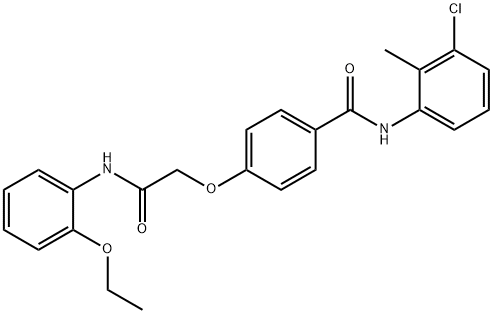 N-(3-chloro-2-methylphenyl)-4-[2-(2-ethoxyanilino)-2-oxoethoxy]benzamide Structure