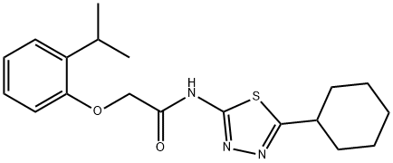 685839-71-8 N-(5-cyclohexyl-1,3,4-thiadiazol-2-yl)-2-(2-isopropylphenoxy)acetamide