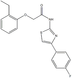 2-(2-ethylphenoxy)-N-[4-(4-fluorophenyl)-1,3-thiazol-2-yl]acetamide Structure