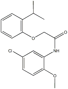 N-(5-chloro-2-methoxyphenyl)-2-(2-isopropylphenoxy)acetamide,685844-55-7,结构式