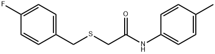 2-[(4-fluorobenzyl)sulfanyl]-N-(4-methylphenyl)acetamide Structure