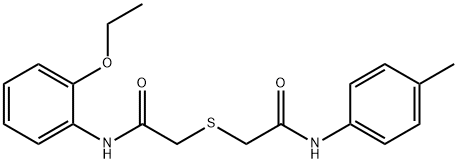 2-{[2-(2-ethoxyanilino)-2-oxoethyl]sulfanyl}-N-(4-methylphenyl)acetamide Structure