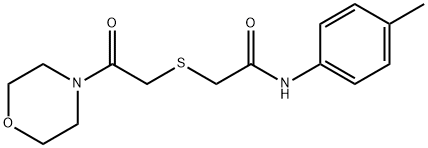 N-(4-methylphenyl)-2-{[2-(4-morpholinyl)-2-oxoethyl]sulfanyl}acetamide Structure