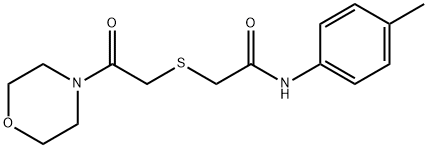 N-(4-methylphenyl)-2-{[2-(4-morpholinyl)-2-oxoethyl]sulfanyl}acetamide,685845-14-1,结构式