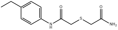 2-[(2-amino-2-oxoethyl)sulfanyl]-N-(4-ethylphenyl)acetamide 结构式