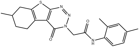 N-(2,4-dimethylphenyl)-2-(7-methyl-4-oxo-5,6,7,8-tetrahydro[1]benzothieno[2,3-d][1,2,3]triazin-3(4H)-yl)acetamide Structure