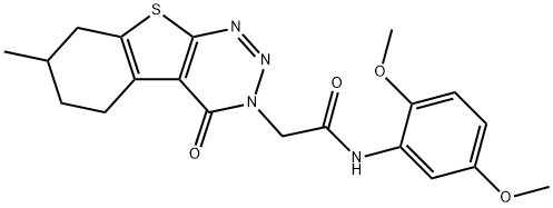 N-(2,5-dimethoxyphenyl)-2-(7-methyl-4-oxo-5,6,7,8-tetrahydro[1]benzothieno[2,3-d][1,2,3]triazin-3(4H)-yl)acetamide Structure