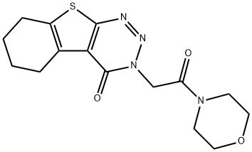 3-[2-(4-morpholinyl)-2-oxoethyl]-5,6,7,8-tetrahydro[1]benzothieno[2,3-d][1,2,3]triazin-4(3H)-one 结构式