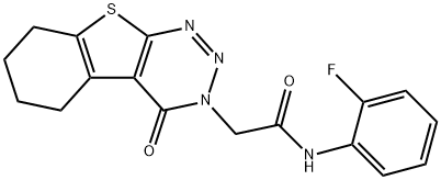 N-(2-fluorophenyl)-2-(4-oxo-5,6,7,8-tetrahydro[1]benzothieno[2,3-d][1,2,3]triazin-3(4H)-yl)acetamide Structure