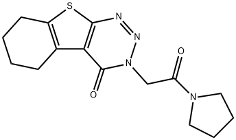 3-[2-oxo-2-(1-pyrrolidinyl)ethyl]-5,6,7,8-tetrahydro[1]benzothieno[2,3-d][1,2,3]triazin-4(3H)-one Structure