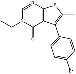 5-(4-bromophenyl)-3-ethyl-6-methylthieno[2,3-d]pyrimidin-4(3H)-one Structure