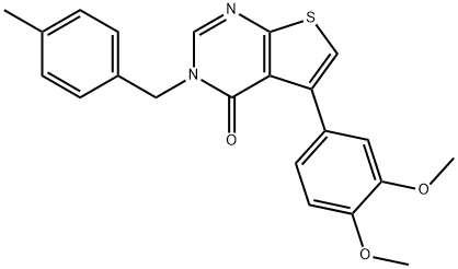 5-(3,4-dimethoxyphenyl)-3-(4-methylbenzyl)thieno[2,3-d]pyrimidin-4(3H)-one Structure