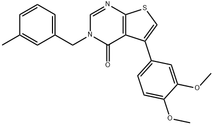 5-(3,4-dimethoxyphenyl)-3-(3-methylbenzyl)thieno[2,3-d]pyrimidin-4(3H)-one Structure