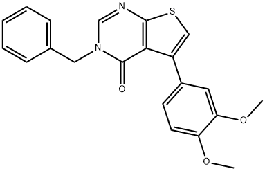 3-benzyl-5-(3,4-dimethoxyphenyl)thieno[2,3-d]pyrimidin-4(3H)-one,685846-54-2,结构式