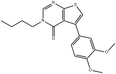 3-butyl-5-(3,4-dimethoxyphenyl)thieno[2,3-d]pyrimidin-4(3H)-one Structure