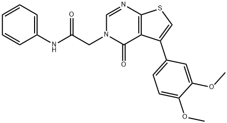 2-(5-(3,4-dimethoxyphenyl)-4-oxothieno[2,3-d]pyrimidin-3(4H)-yl)-N-phenylacetamide 结构式