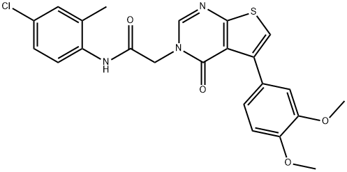 N-(4-chloro-2-methylphenyl)-2-(5-(3,4-dimethoxyphenyl)-4-oxothieno[2,3-d]pyrimidin-3(4H)-yl)acetamide Struktur