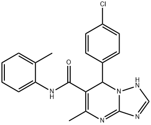 7-(4-chlorophenyl)-5-methyl-N-(2-methylphenyl)-4,7-dihydro[1,2,4]triazolo[1,5-a]pyrimidine-6-carboxamide,685852-85-1,结构式