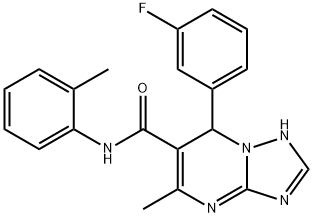 7-(3-fluorophenyl)-5-methyl-N-(2-methylphenyl)-4,7-dihydro[1,2,4]triazolo[1,5-a]pyrimidine-6-carboxamide Structure