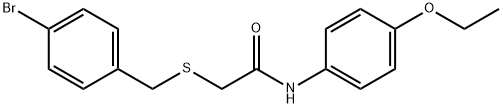 2-[(4-bromobenzyl)sulfanyl]-N-(4-ethoxyphenyl)acetamide 结构式