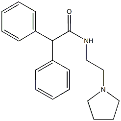 2,2-diphenyl-N-[2-(1-pyrrolidinyl)ethyl]acetamide|