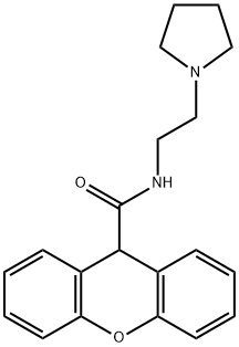 N-[2-(1-pyrrolidinyl)ethyl]-9H-xanthene-9-carboxamide Structure