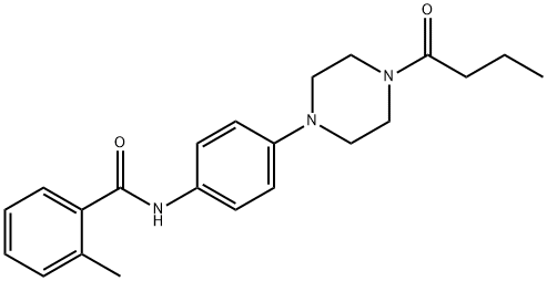 N-[4-(4-butyryl-1-piperazinyl)phenyl]-2-methylbenzamide 结构式
