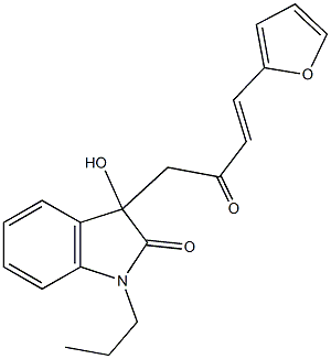 3-[4-(2-furyl)-2-oxo-3-butenyl]-3-hydroxy-1-propyl-1,3-dihydro-2H-indol-2-one|