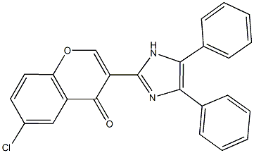 6-chloro-3-(4,5-diphenyl-1H-imidazol-2-yl)-4H-chromen-4-one Struktur