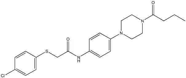 N-[4-(4-butyryl-1-piperazinyl)phenyl]-2-[(4-chlorophenyl)thio]acetamide|