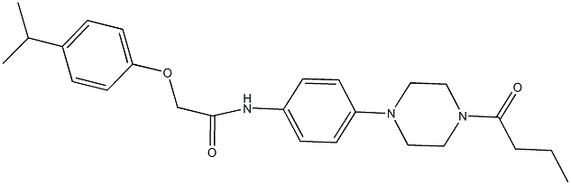 N-[4-(4-butyryl-1-piperazinyl)phenyl]-2-(4-isopropylphenoxy)acetamide Structure