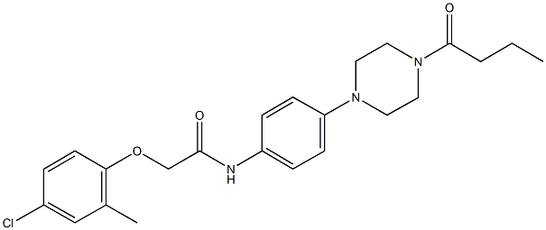 N-[4-(4-butyryl-1-piperazinyl)phenyl]-2-(4-chloro-2-methylphenoxy)acetamide,688331-87-5,结构式