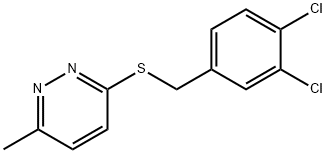 3,4-dichlorobenzyl 6-methylpyridazin-3-yl sulfide Struktur